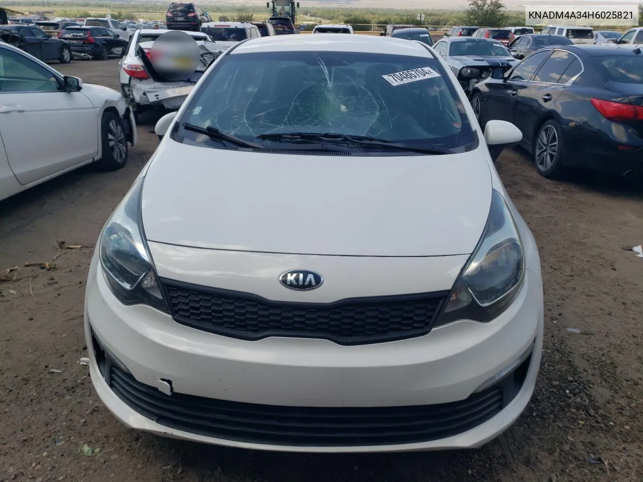 2017 Kia Rio Lx VIN: KNADM4A34H6025821 Lot: 70486704