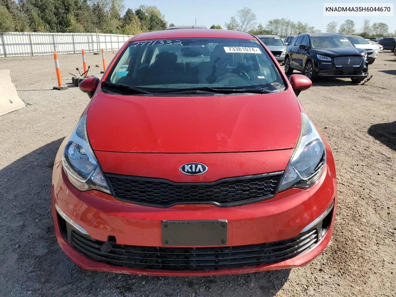 2017 Kia Rio Lx VIN: KNADM4A35H6044670 Lot: 73381074