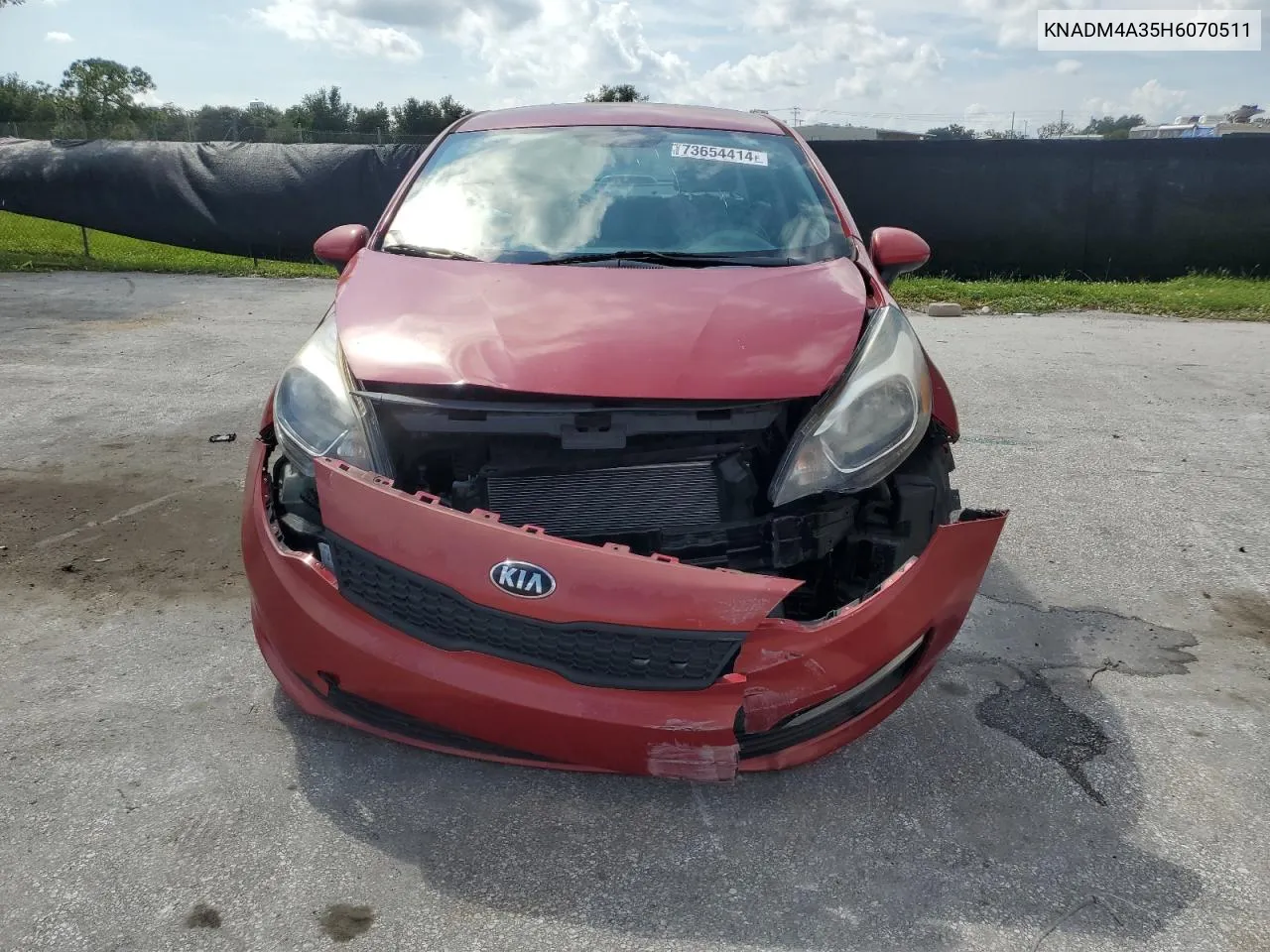 2017 Kia Rio Lx VIN: KNADM4A35H6070511 Lot: 73654414