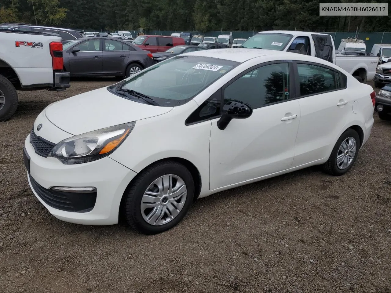 2017 Kia Rio Lx VIN: KNADM4A30H6026612 Lot: 74760324