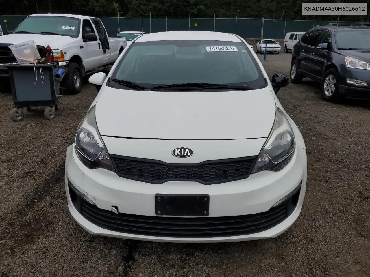 2017 Kia Rio Lx VIN: KNADM4A30H6026612 Lot: 74760324