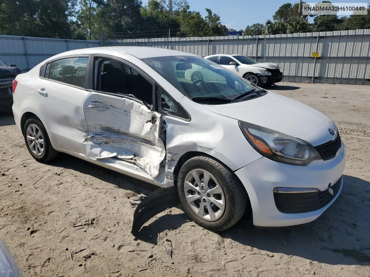 2017 Kia Rio Lx VIN: KNADM4A32H6100449 Lot: 77611714