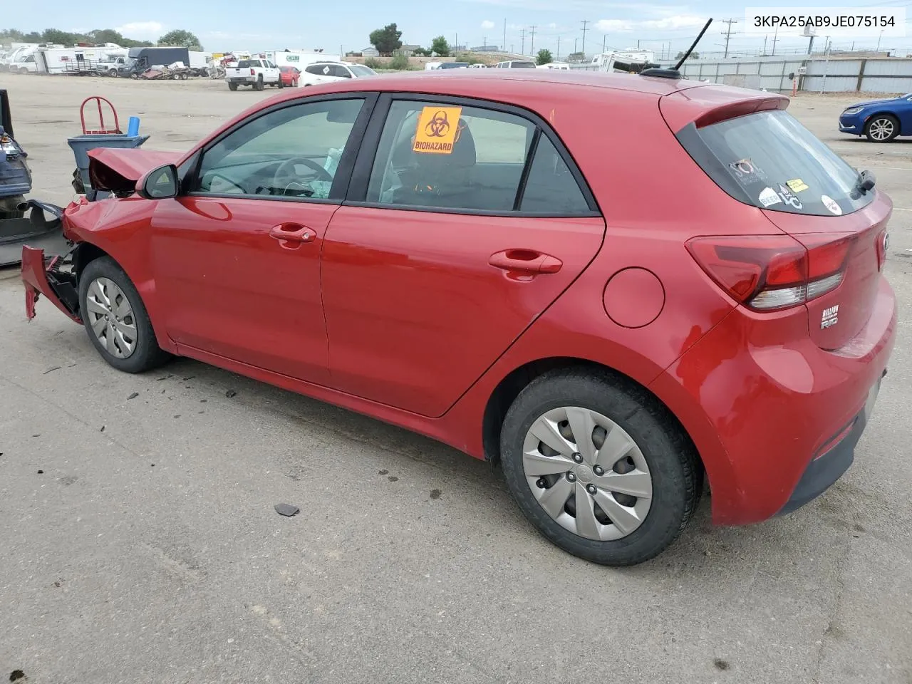 2018 Kia Rio Lx VIN: 3KPA25AB9JE075154 Lot: 57917504