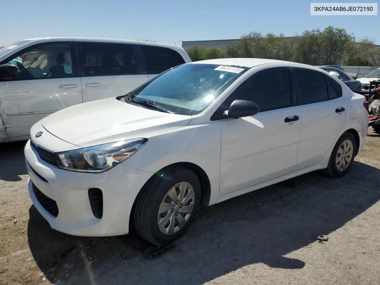 3KPA24AB6JE072190 2018 Kia Rio Lx