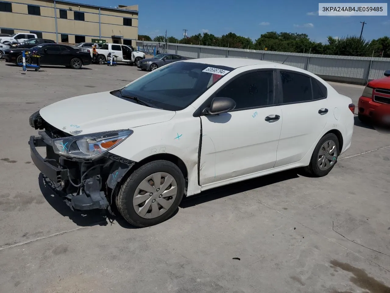 2018 Kia Rio Lx VIN: 3KPA24AB4JE059485 Lot: 60698794