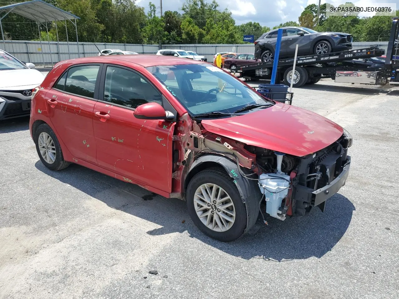 2018 Kia Rio Ex VIN: 3KPA35AB0JE060376 Lot: 64379454