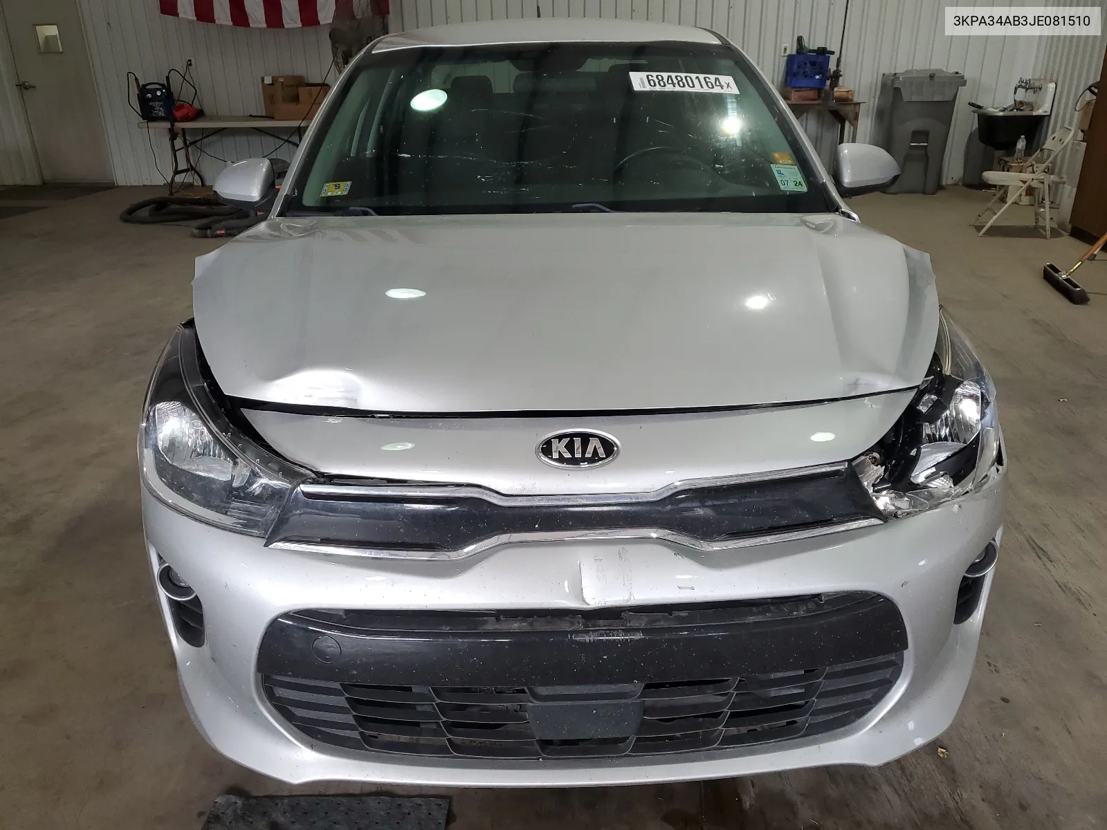 3KPA34AB3JE081510 2018 Kia Rio Ex