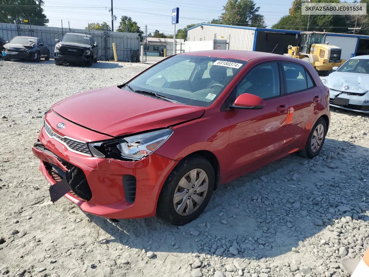 2018 Kia Rio Lx VIN: 3KPA25AB0JE091534 Lot: 69180374