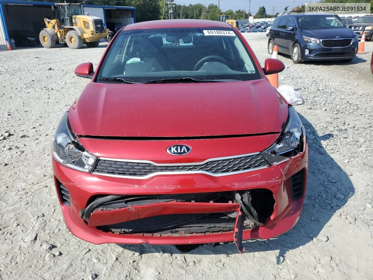 2018 Kia Rio Lx VIN: 3KPA25AB0JE091534 Lot: 69180374