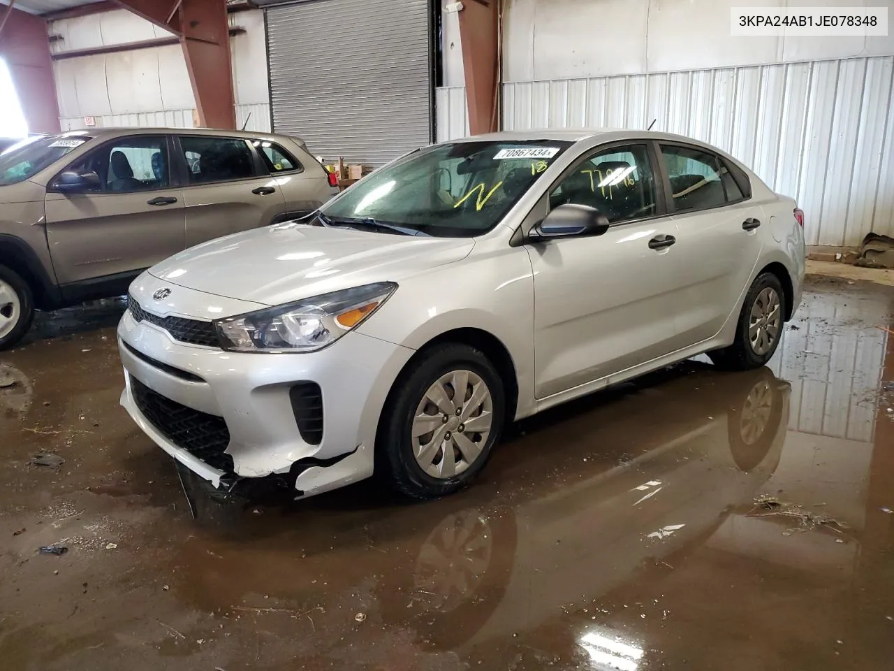 2018 Kia Rio Lx VIN: 3KPA24AB1JE078348 Lot: 70867434