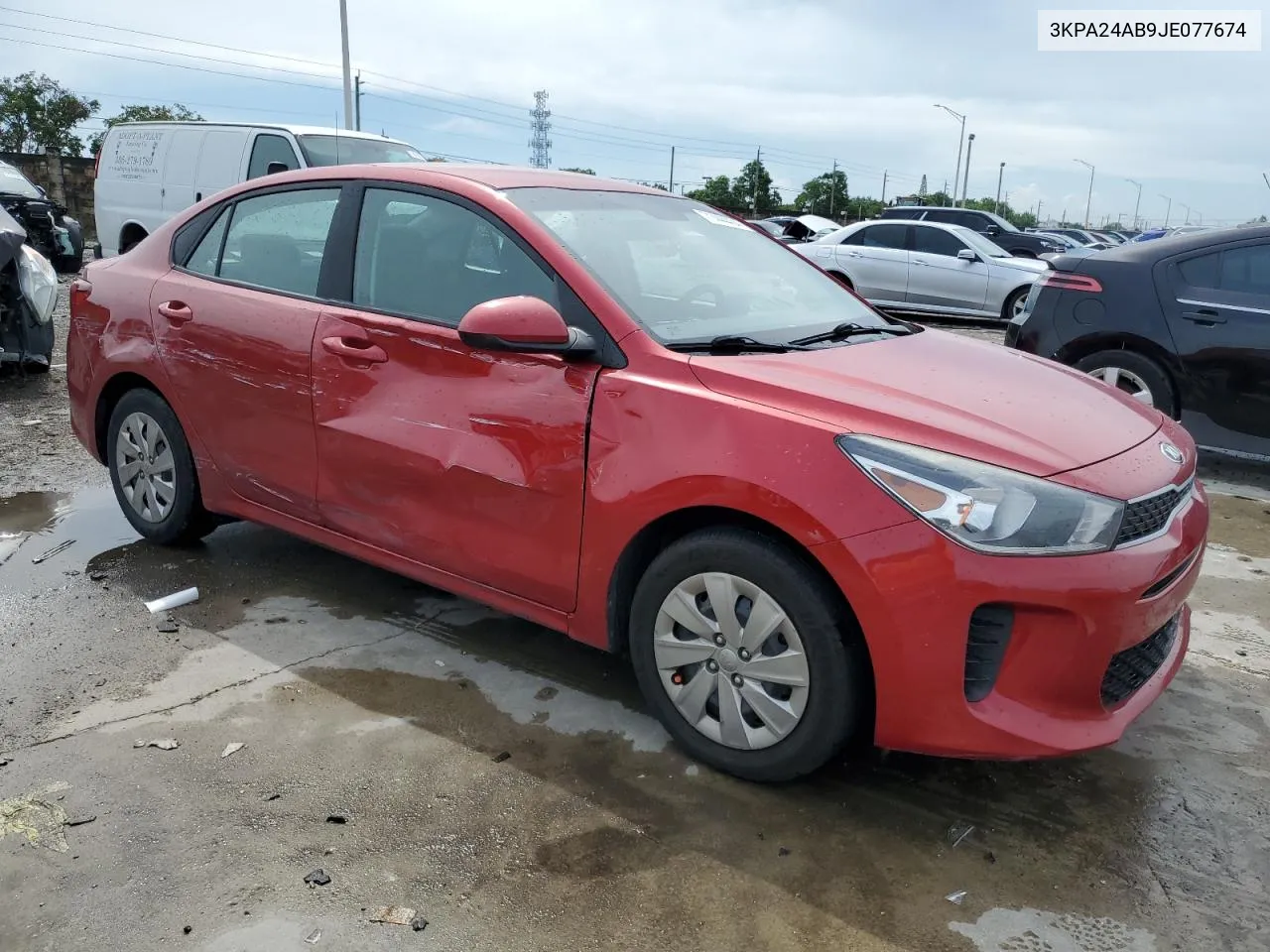 2018 Kia Rio Lx VIN: 3KPA24AB9JE077674 Lot: 71444404