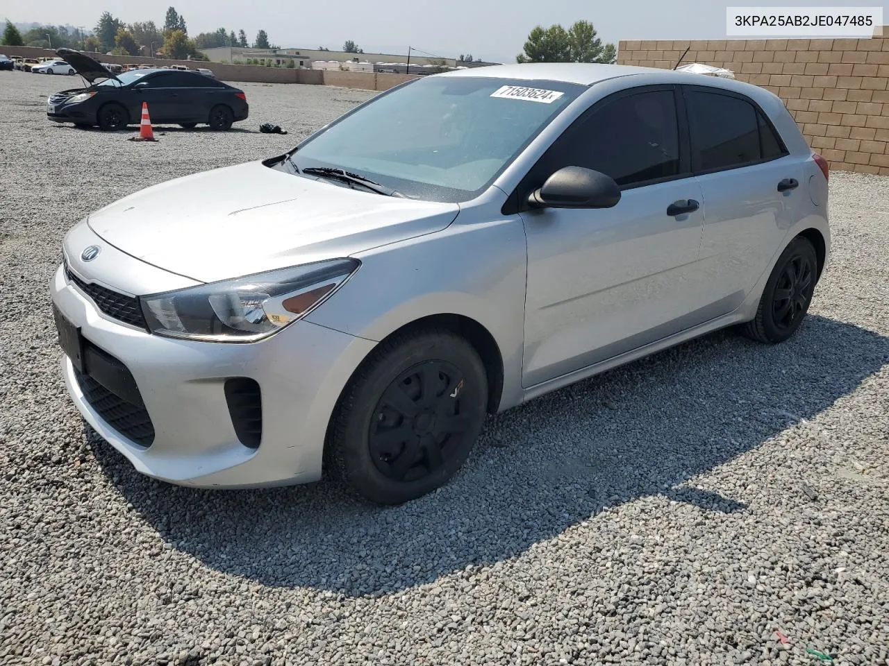 2018 Kia Rio Lx VIN: 3KPA25AB2JE047485 Lot: 71503624