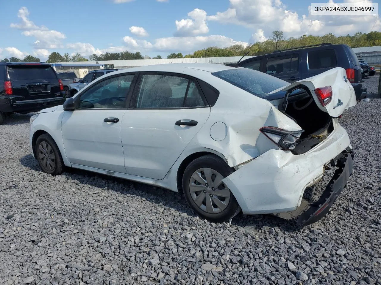 2018 Kia Rio Lx VIN: 3KPA24ABXJE046997 Lot: 72165524