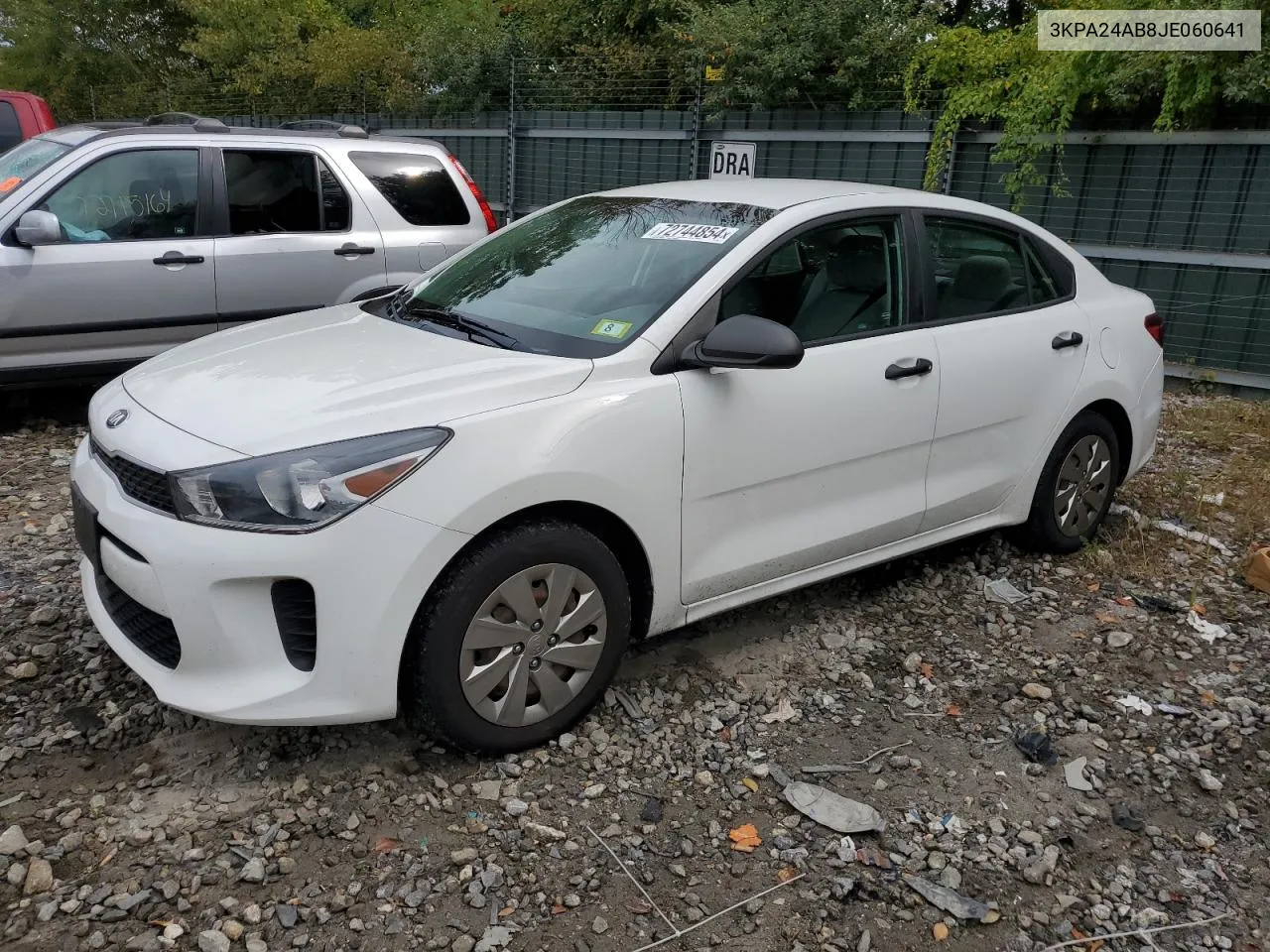 2018 Kia Rio Lx VIN: 3KPA24AB8JE060641 Lot: 72744854