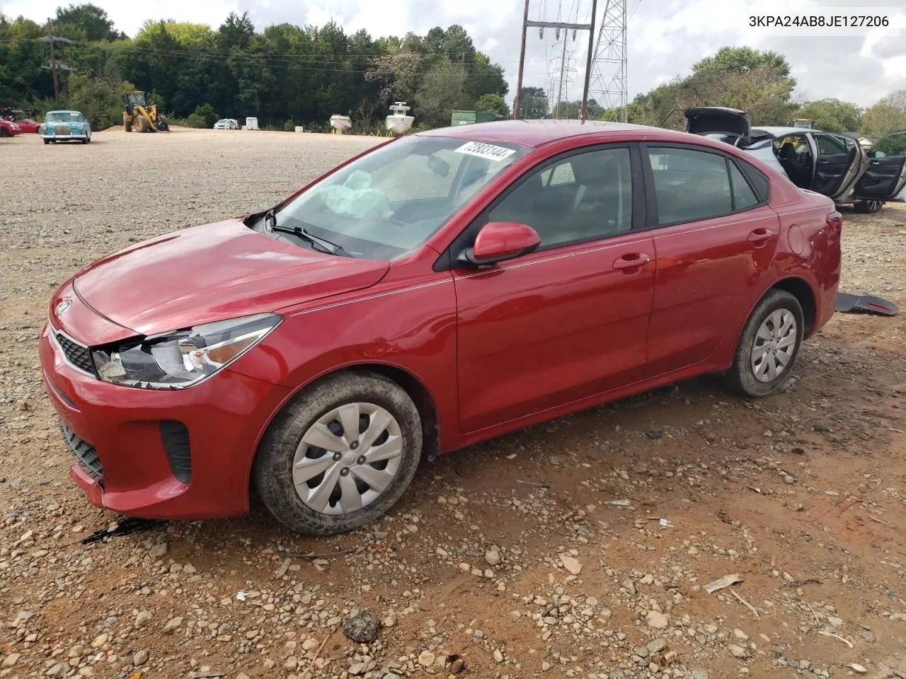 2018 Kia Rio Lx VIN: 3KPA24AB8JE127206 Lot: 72803144