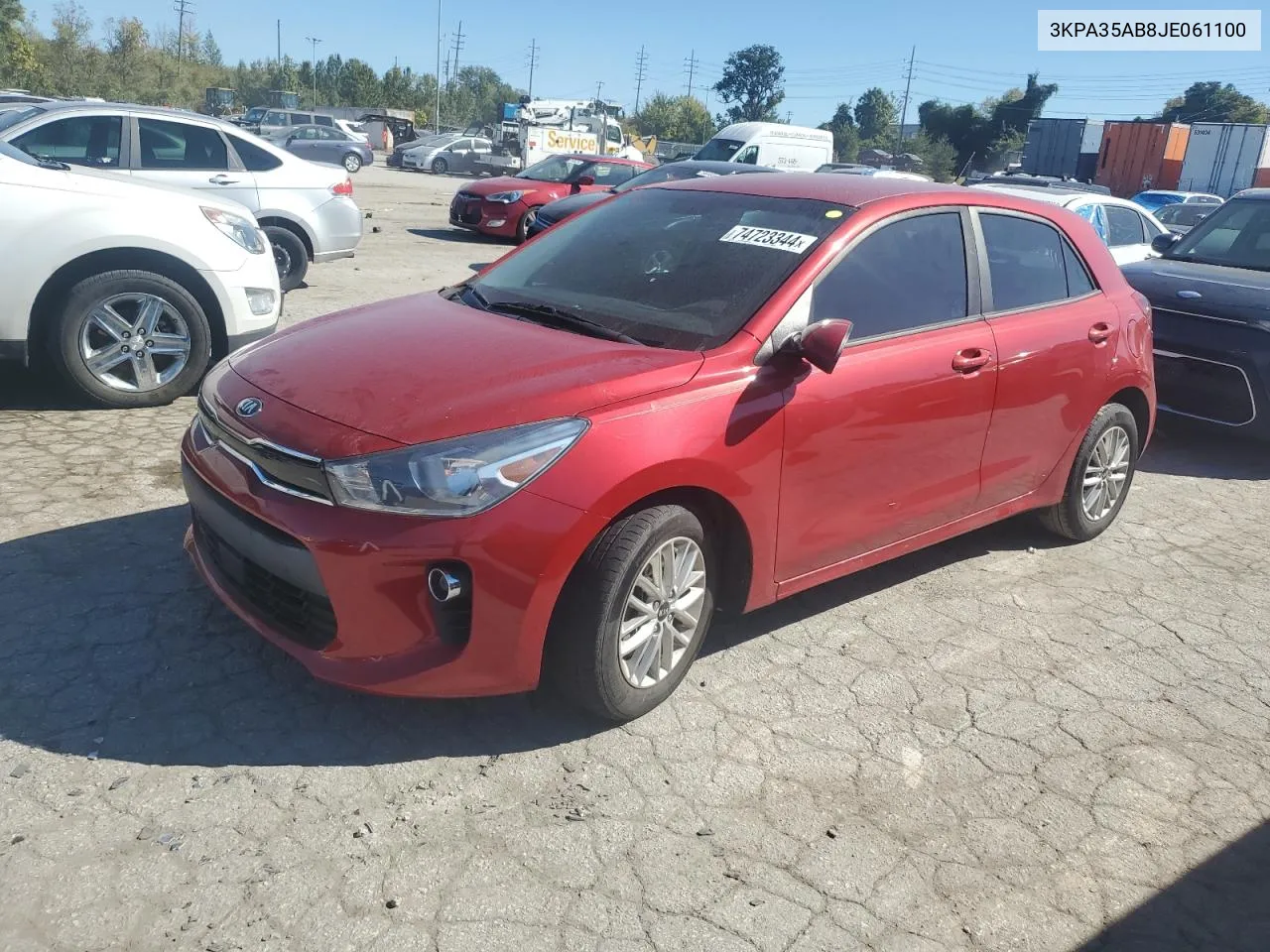 3KPA35AB8JE061100 2018 Kia Rio Ex