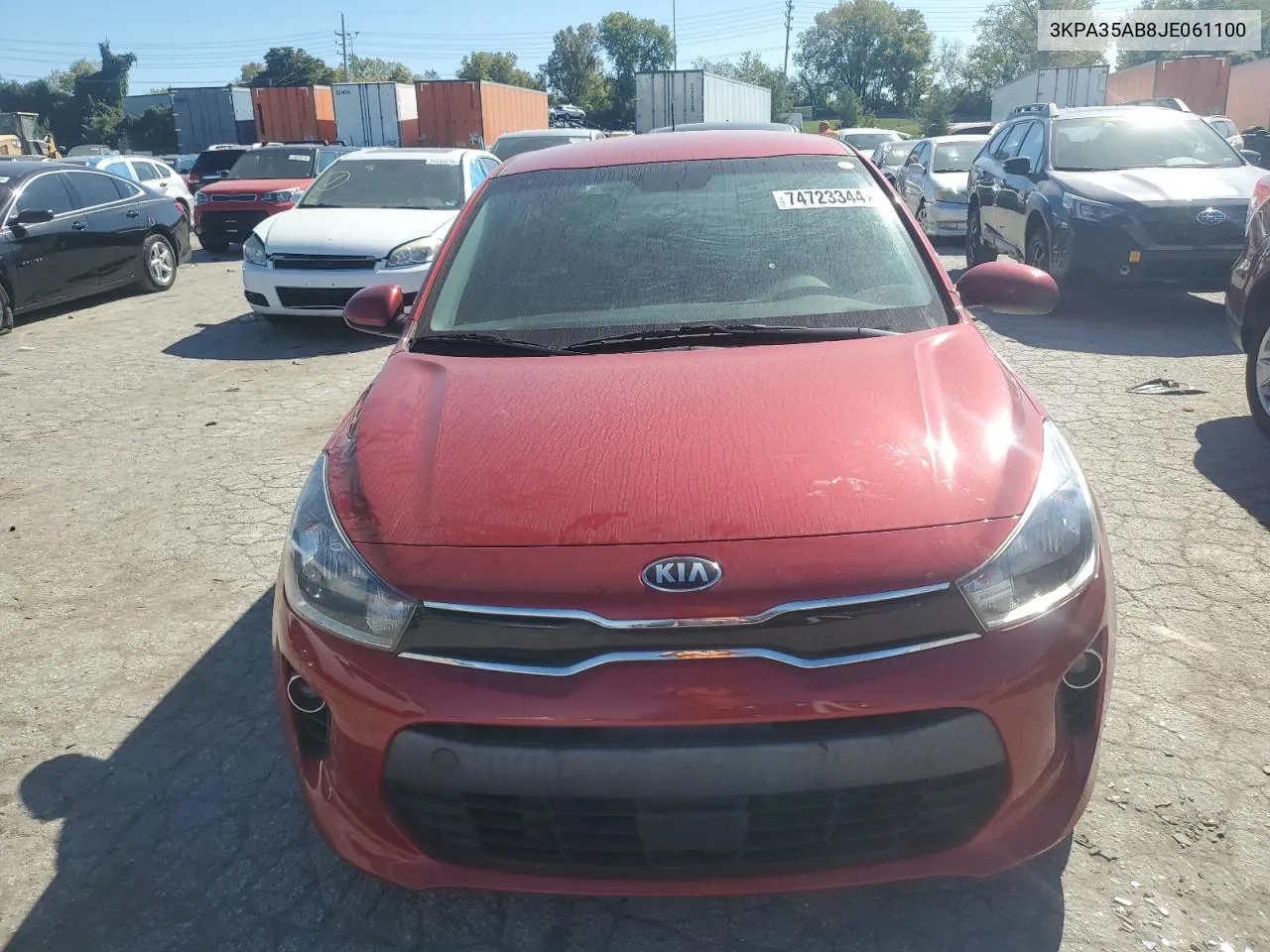 2018 Kia Rio Ex VIN: 3KPA35AB8JE061100 Lot: 74723344