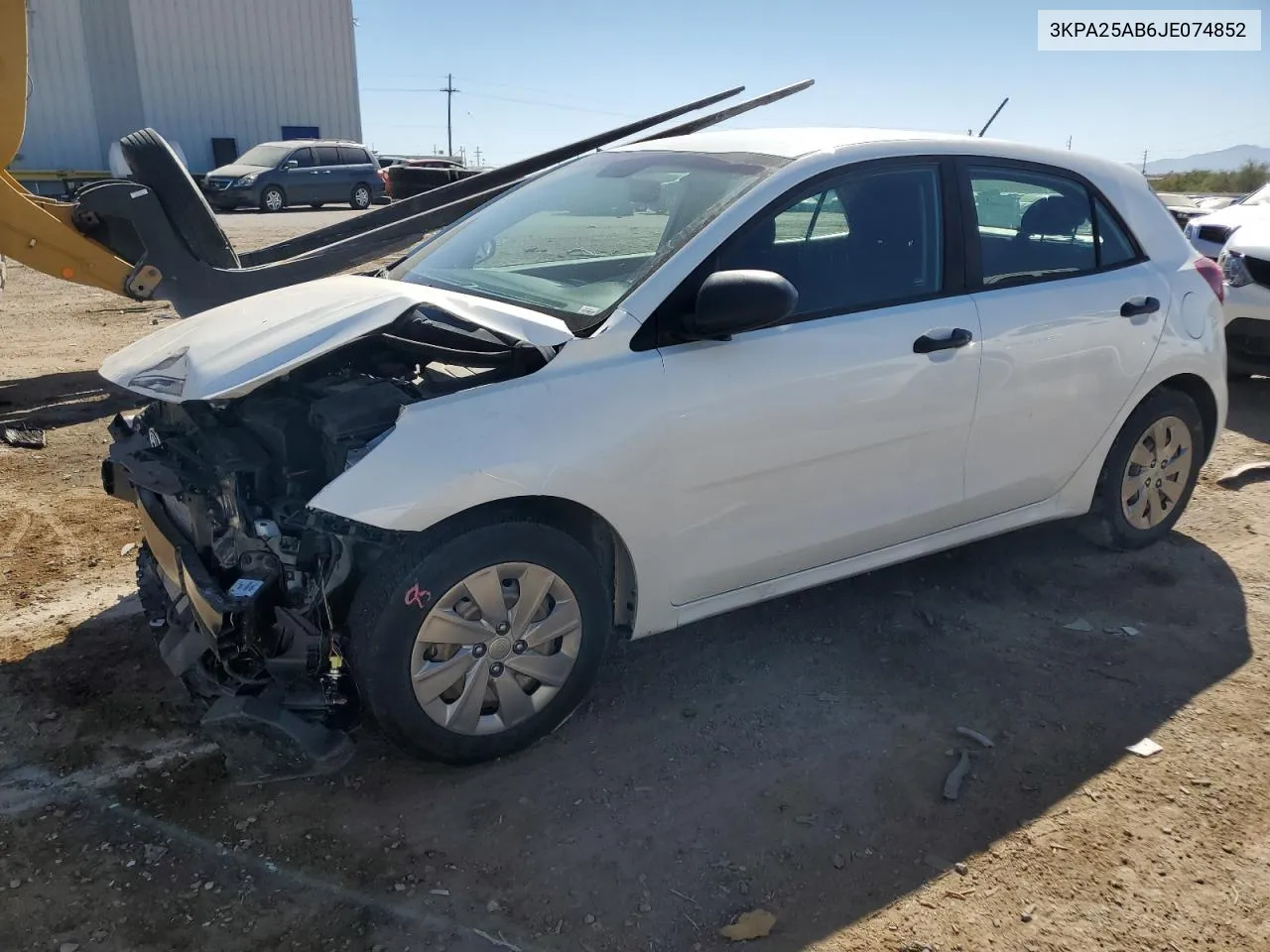 2018 Kia Rio Lx VIN: 3KPA25AB6JE074852 Lot: 75547104