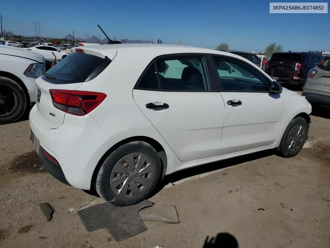 2018 Kia Rio Lx VIN: 3KPA25AB6JE074852 Lot: 75547104