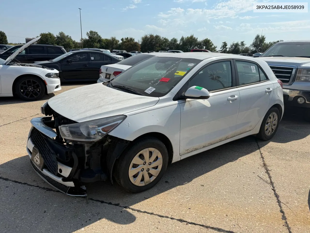 2018 Kia Rio Lx VIN: 3KPA25AB4JE058939 Lot: 75916154