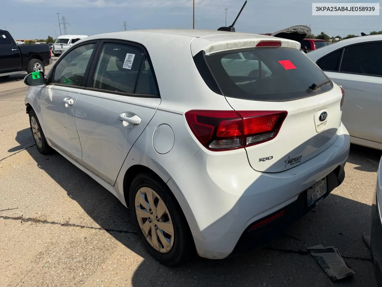 2018 Kia Rio Lx VIN: 3KPA25AB4JE058939 Lot: 75916154