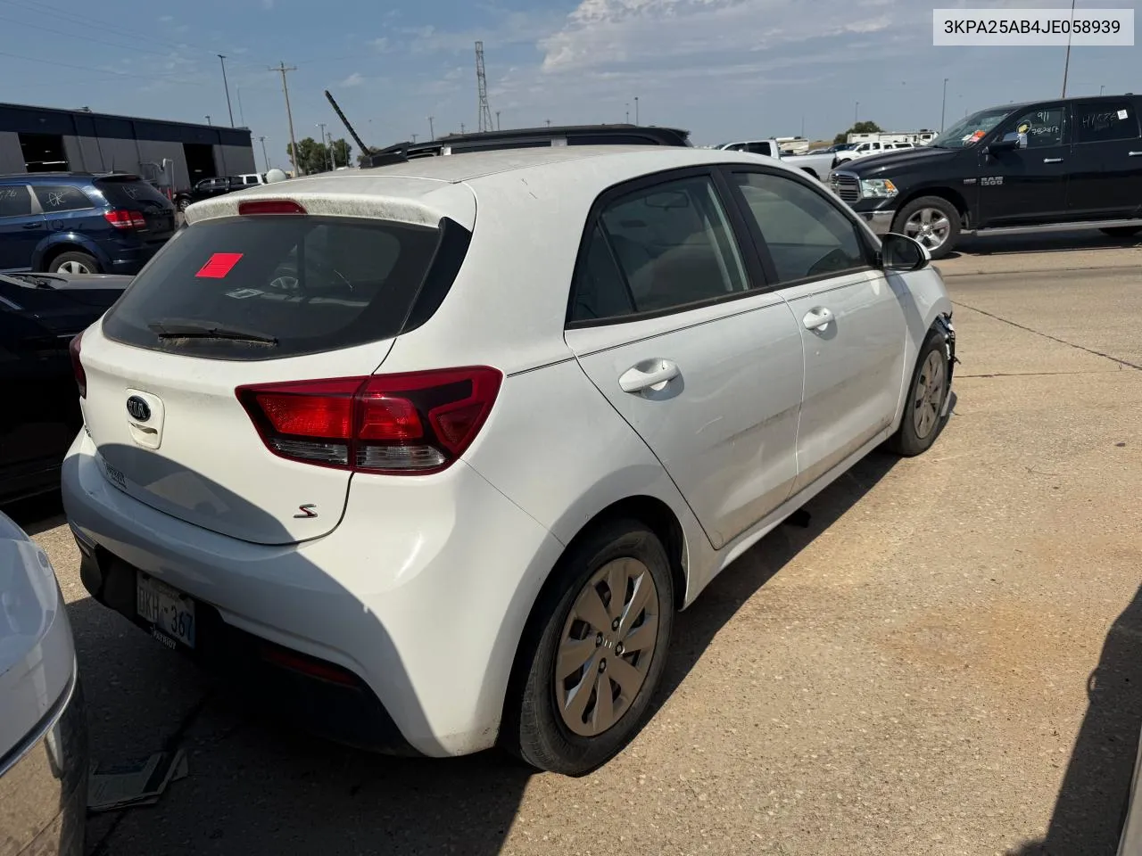 2018 Kia Rio Lx VIN: 3KPA25AB4JE058939 Lot: 75916154