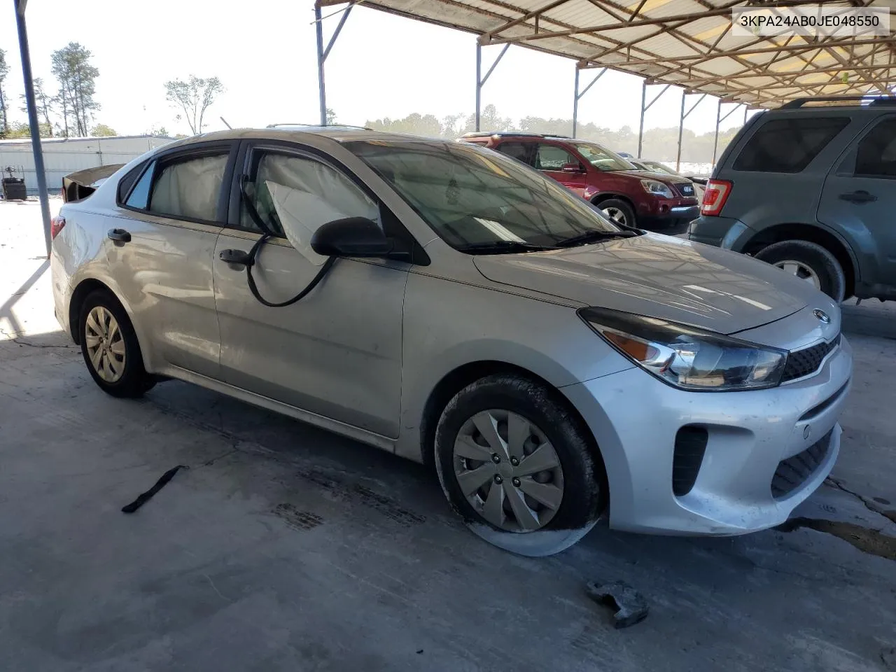 2018 Kia Rio Lx VIN: 3KPA24AB0JE048550 Lot: 76096174