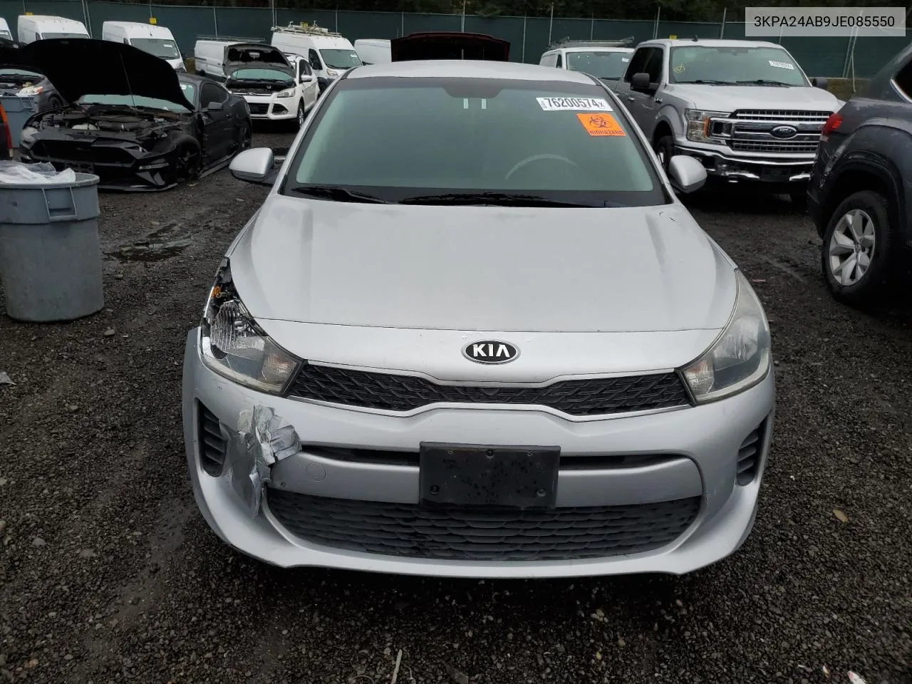 2018 Kia Rio Lx VIN: 3KPA24AB9JE085550 Lot: 76200574