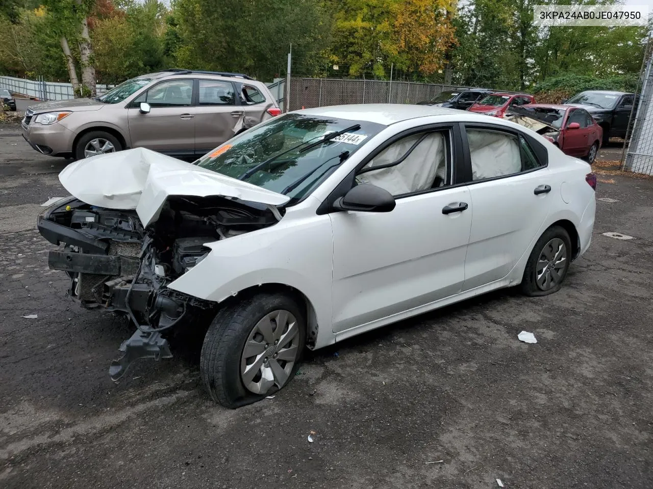 2018 Kia Rio Lx VIN: 3KPA24AB0JE047950 Lot: 76355144