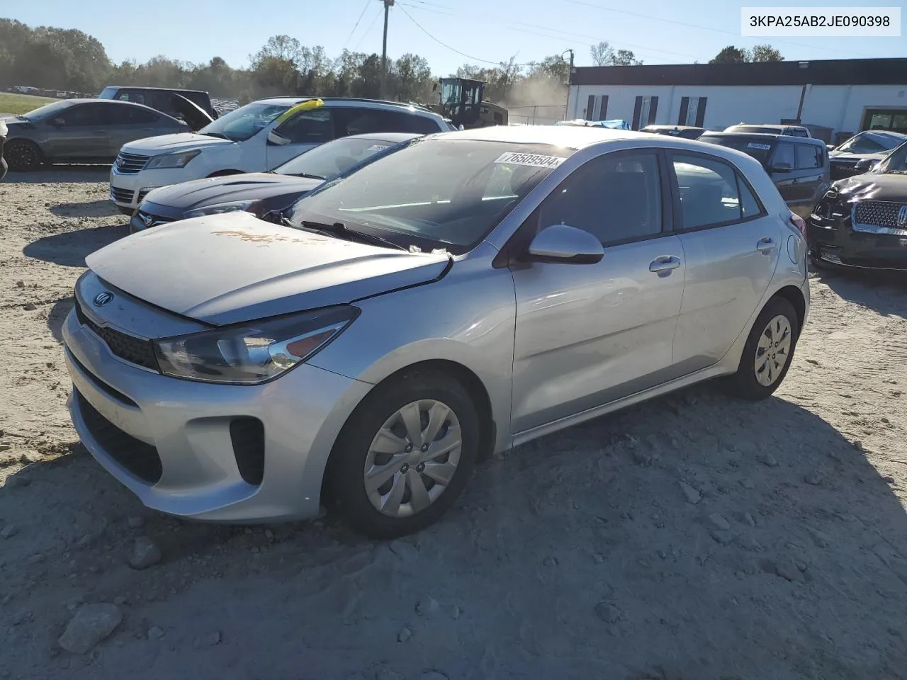 2018 Kia Rio Lx VIN: 3KPA25AB2JE090398 Lot: 76509504