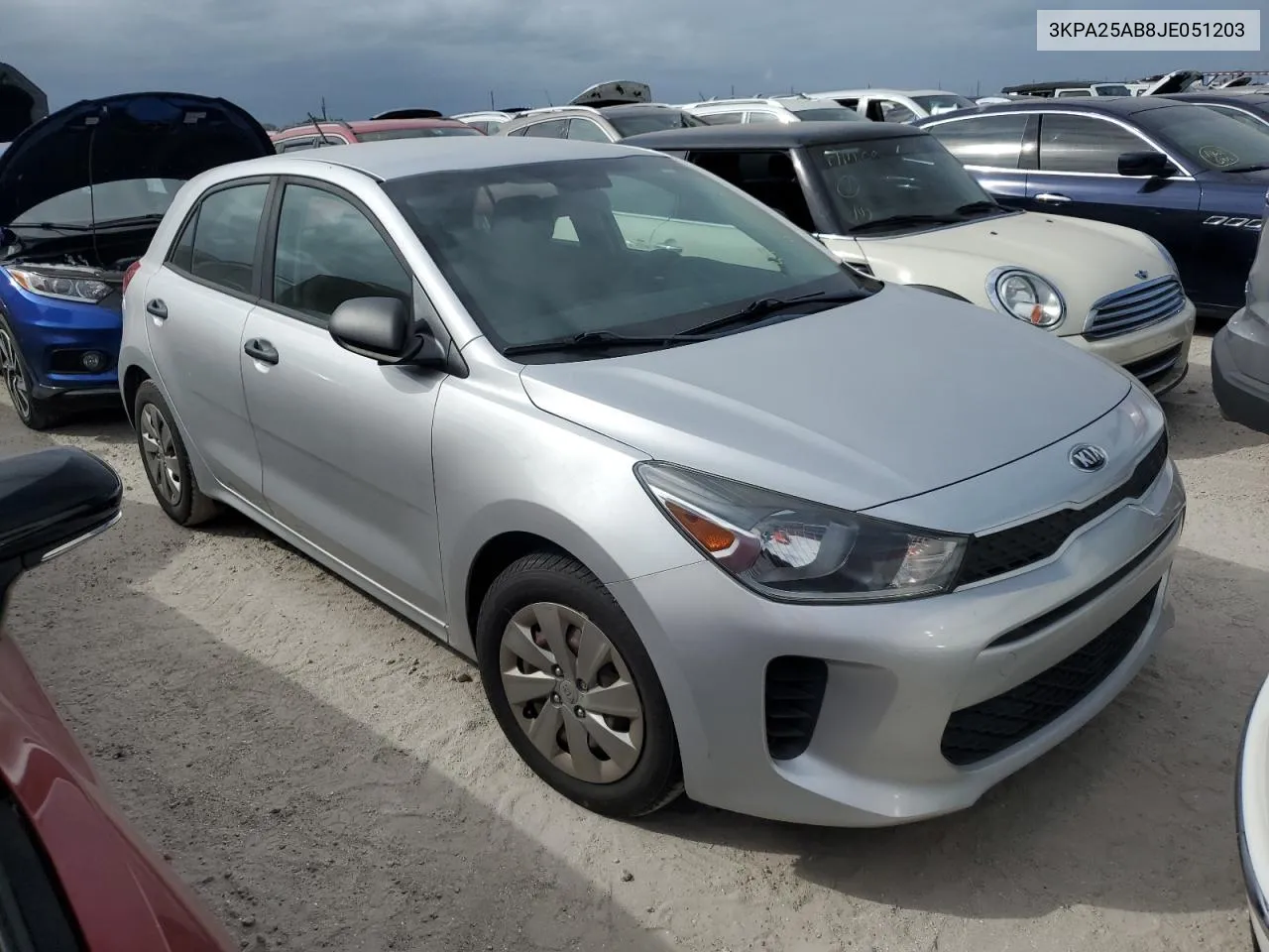 2018 Kia Rio Lx VIN: 3KPA25AB8JE051203 Lot: 76997194