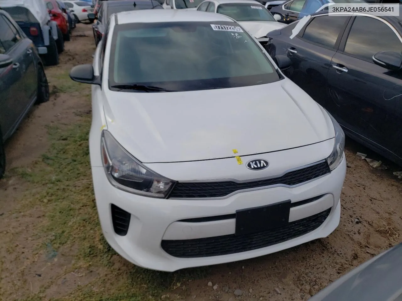 2018 Kia Rio Lx VIN: 3KPA24AB6JE056541 Lot: 77172254