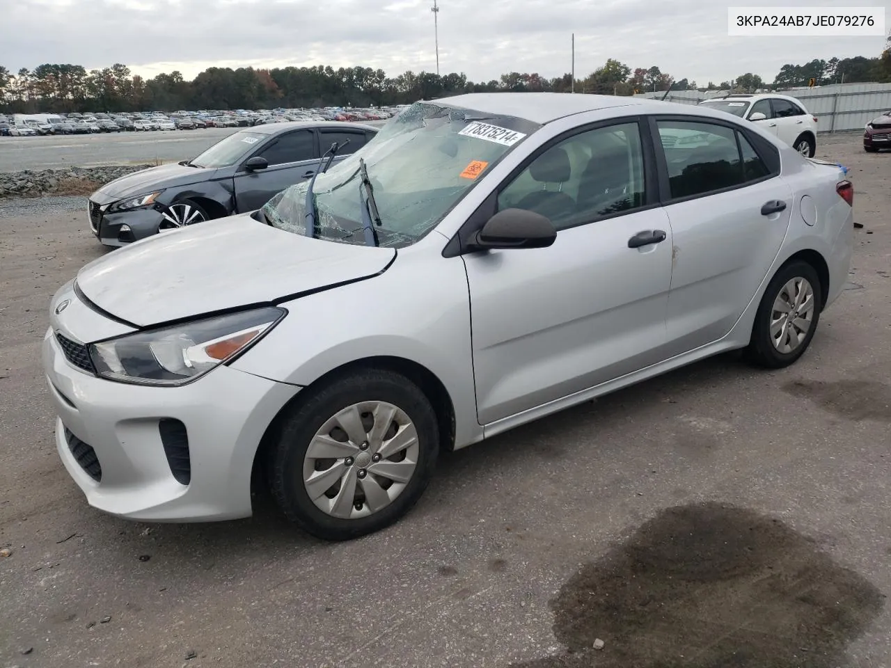 2018 Kia Rio Lx VIN: 3KPA24AB7JE079276 Lot: 78375214