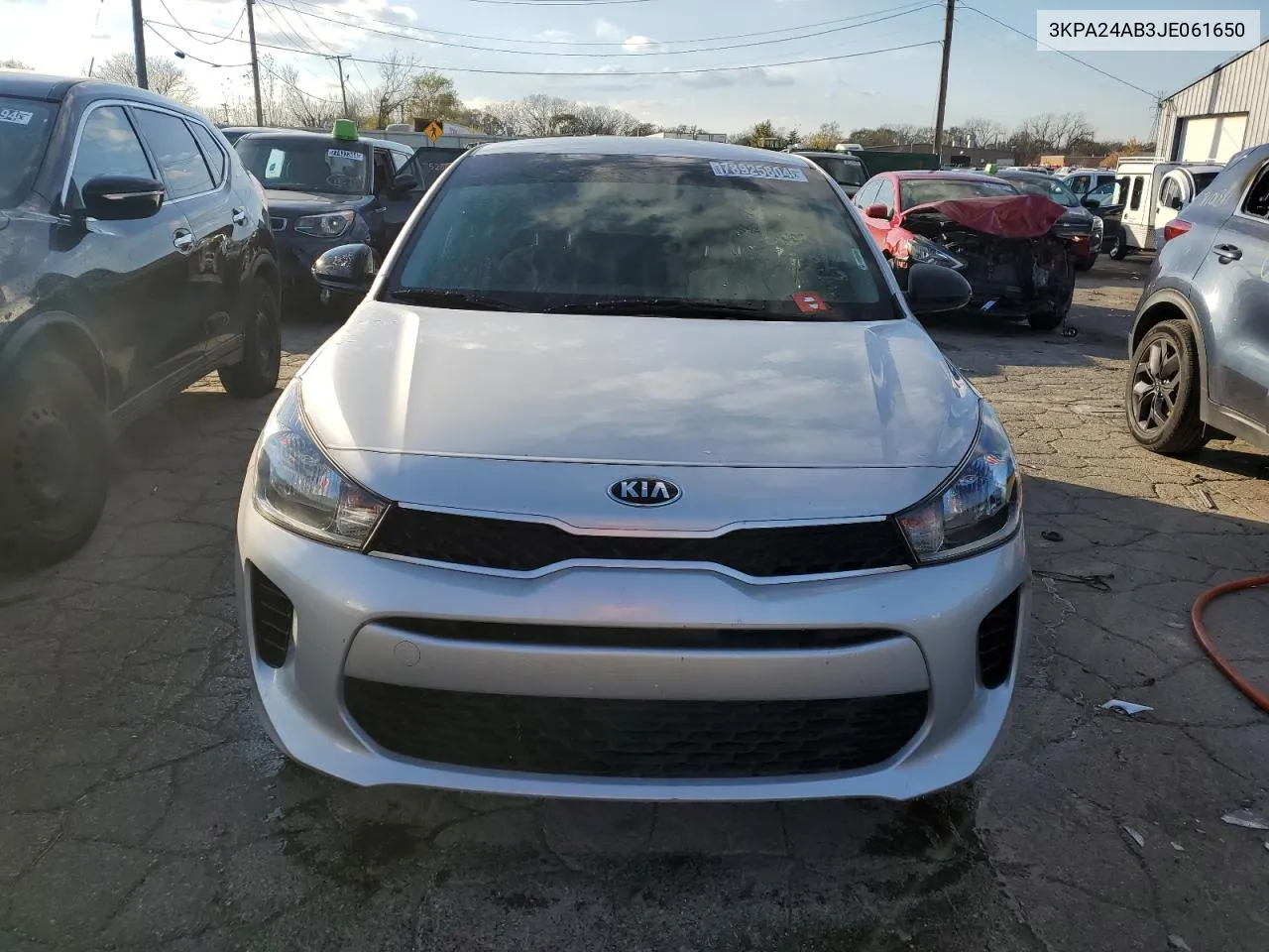 2018 Kia Rio Lx VIN: 3KPA24AB3JE061650 Lot: 78925804