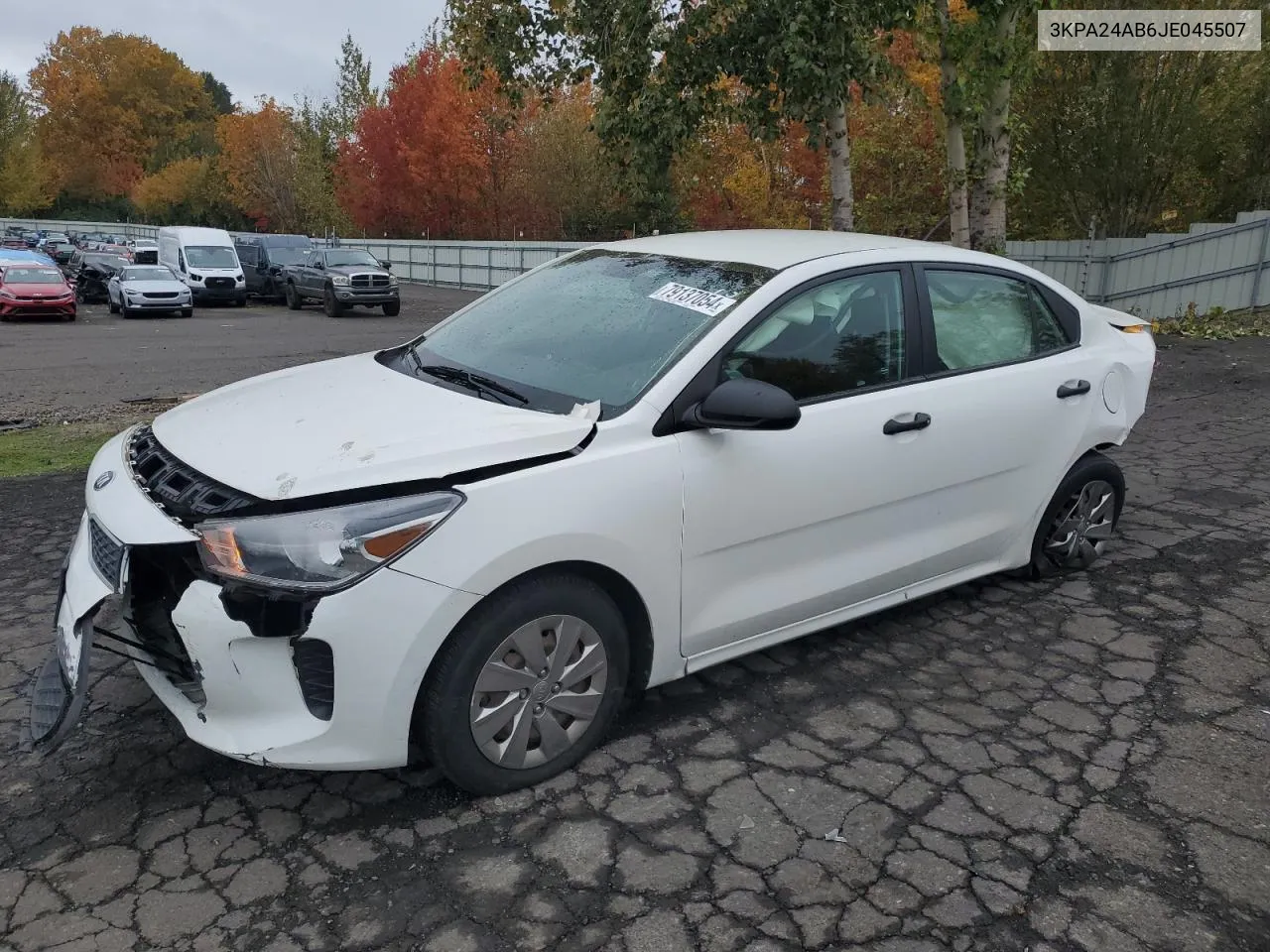 2018 Kia Rio Lx VIN: 3KPA24AB6JE045507 Lot: 79137054