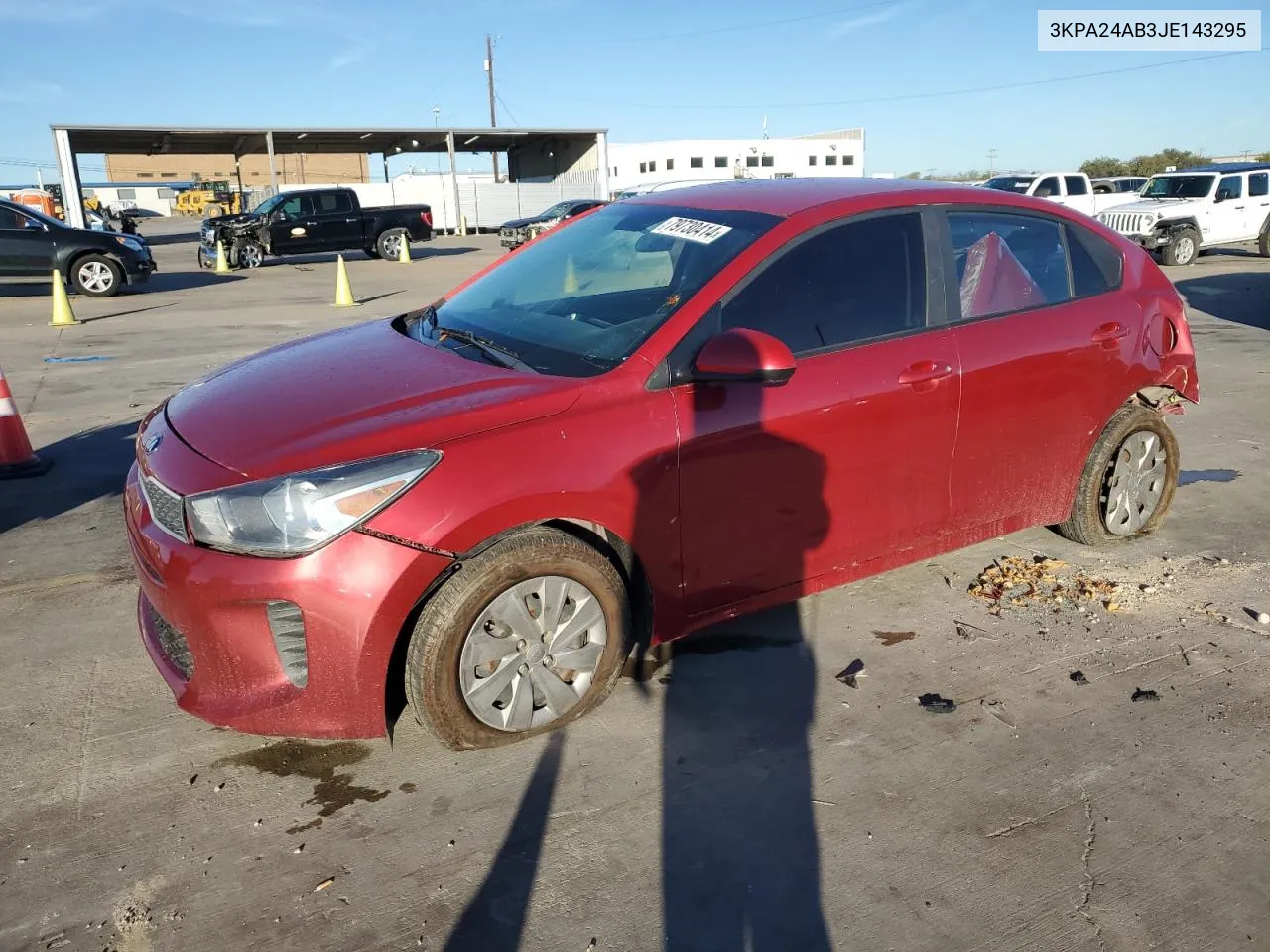 2018 Kia Rio Lx VIN: 3KPA24AB3JE143295 Lot: 79730414