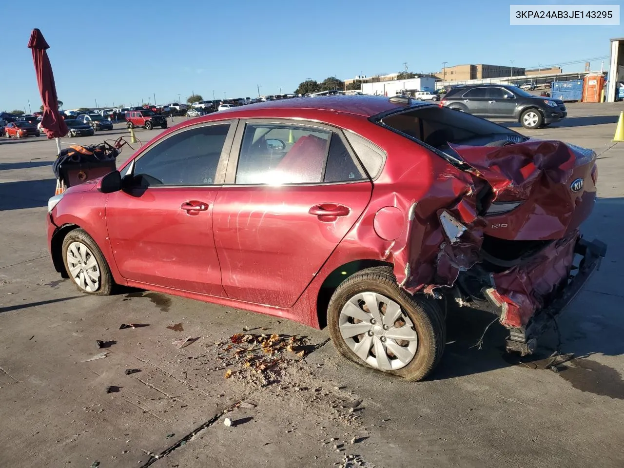 2018 Kia Rio Lx VIN: 3KPA24AB3JE143295 Lot: 79730414