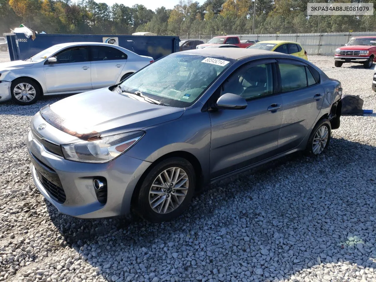 2018 Kia Rio Ex VIN: 3KPA34AB8JE081079 Lot: 80345214