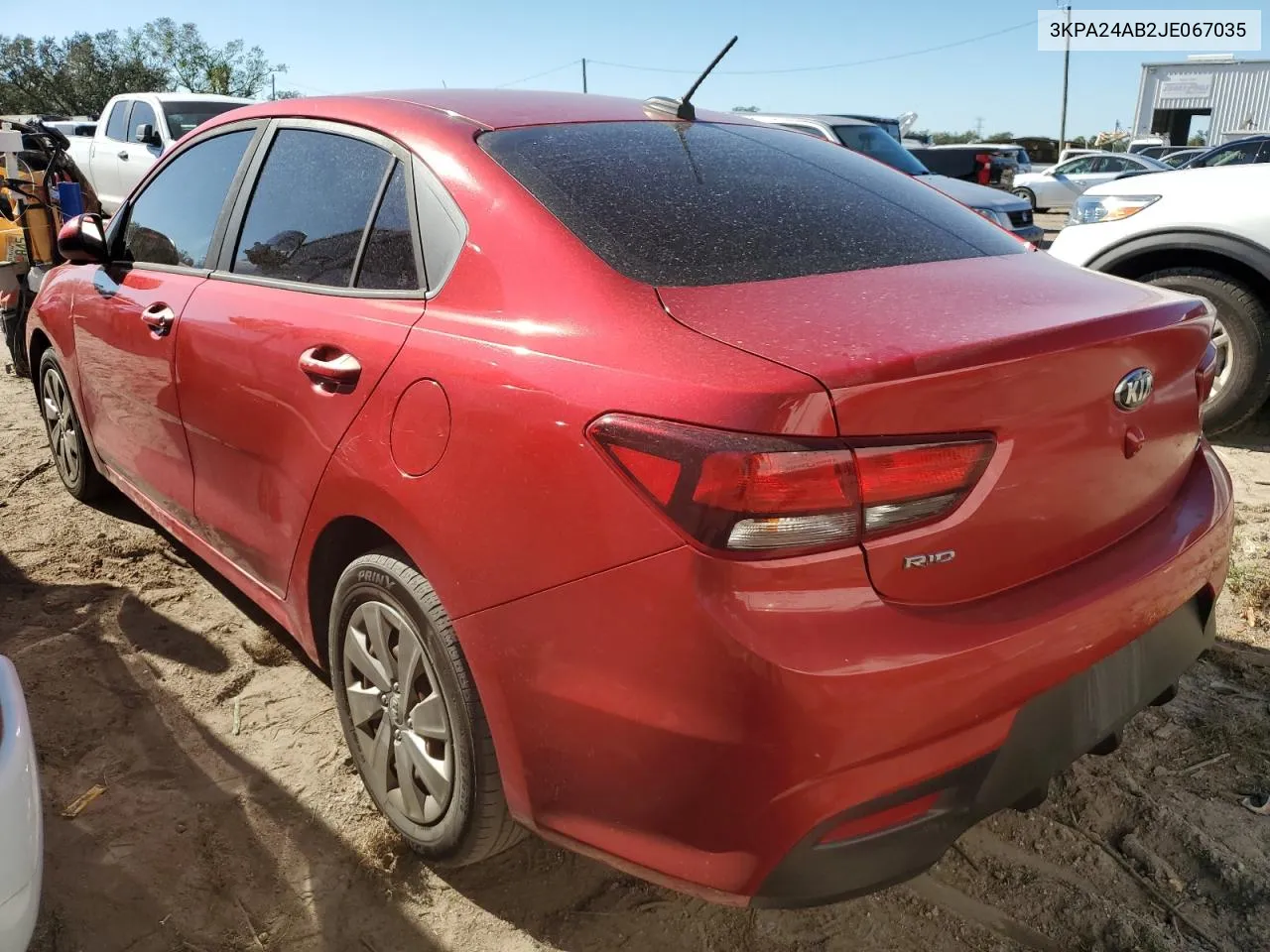 2018 Kia Rio Lx VIN: 3KPA24AB2JE067035 Lot: 80722364