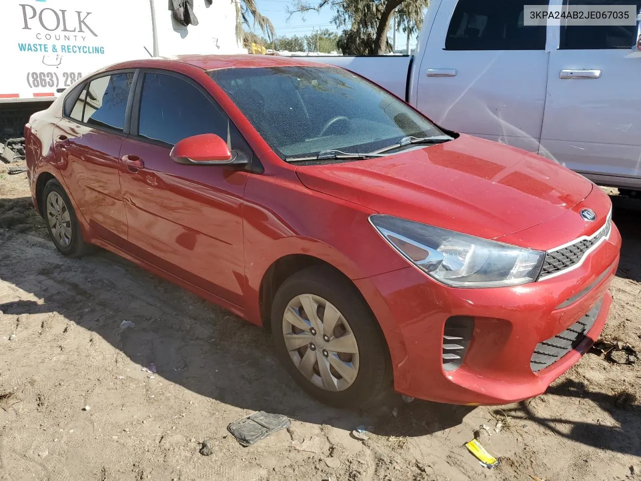 2018 Kia Rio Lx VIN: 3KPA24AB2JE067035 Lot: 80722364