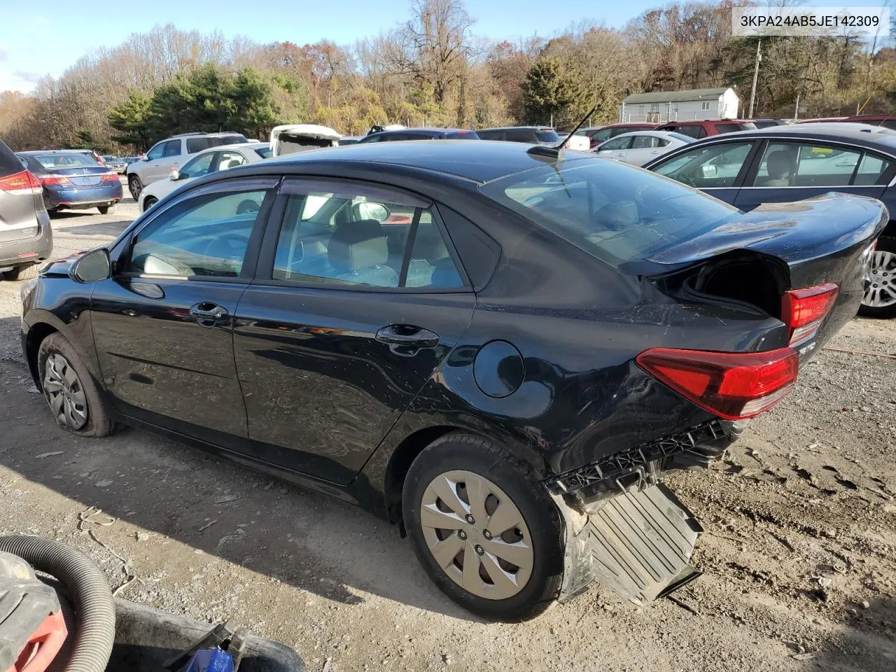 2018 Kia Rio Lx VIN: 3KPA24AB5JE142309 Lot: 80748684