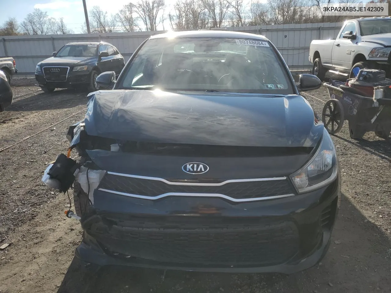 2018 Kia Rio Lx VIN: 3KPA24AB5JE142309 Lot: 80748684