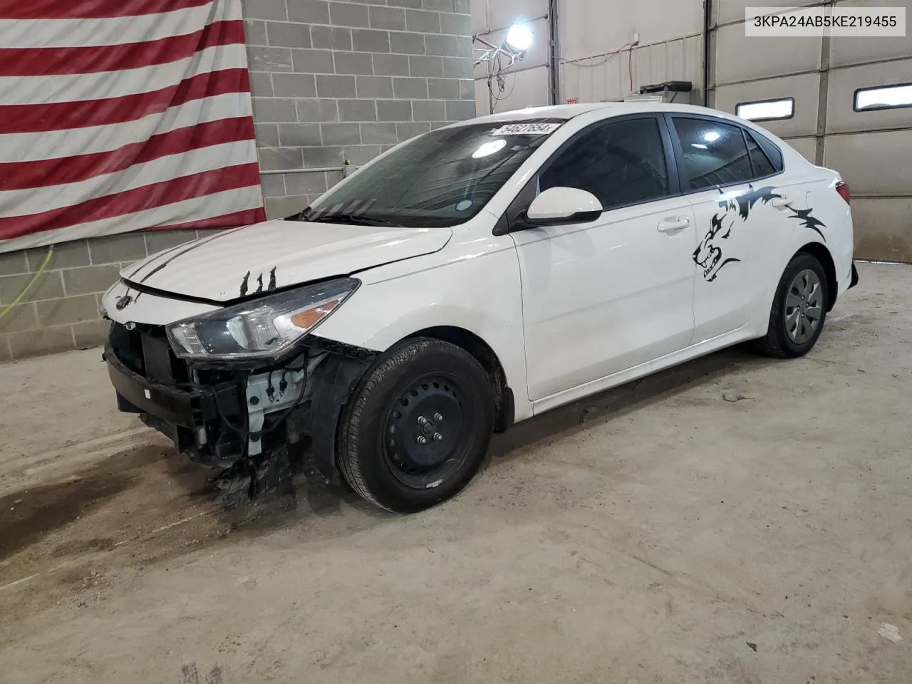 2019 Kia Rio S VIN: 3KPA24AB5KE219455 Lot: 54627654