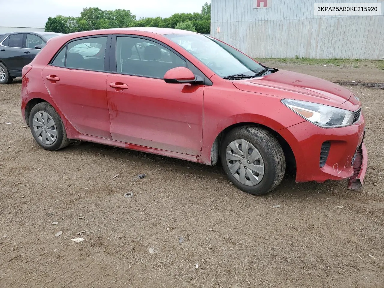 3KPA25AB0KE215920 2019 Kia Rio S