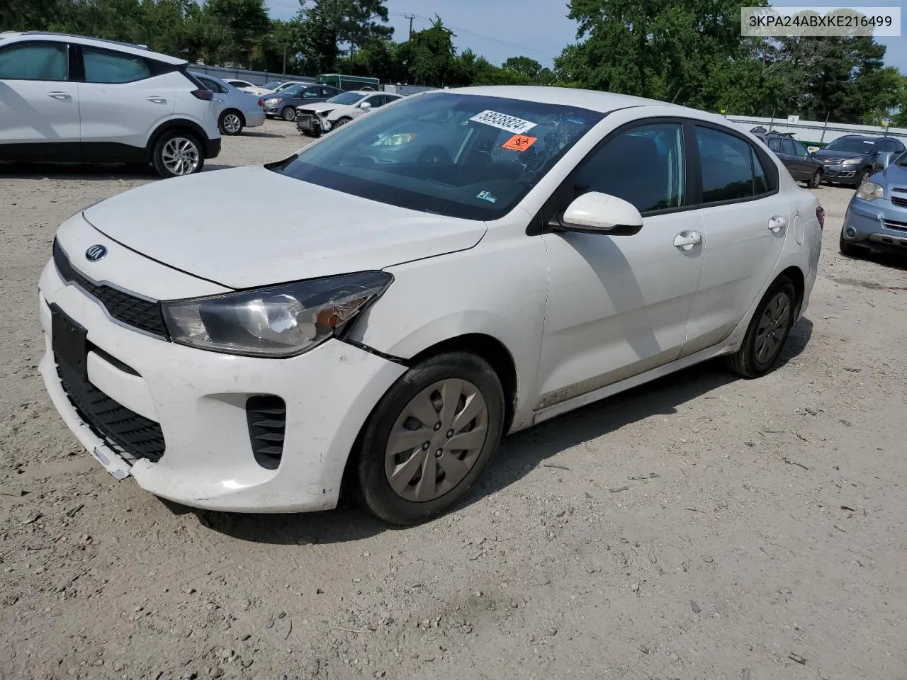 2019 Kia Rio S VIN: 3KPA24ABXKE216499 Lot: 58938824