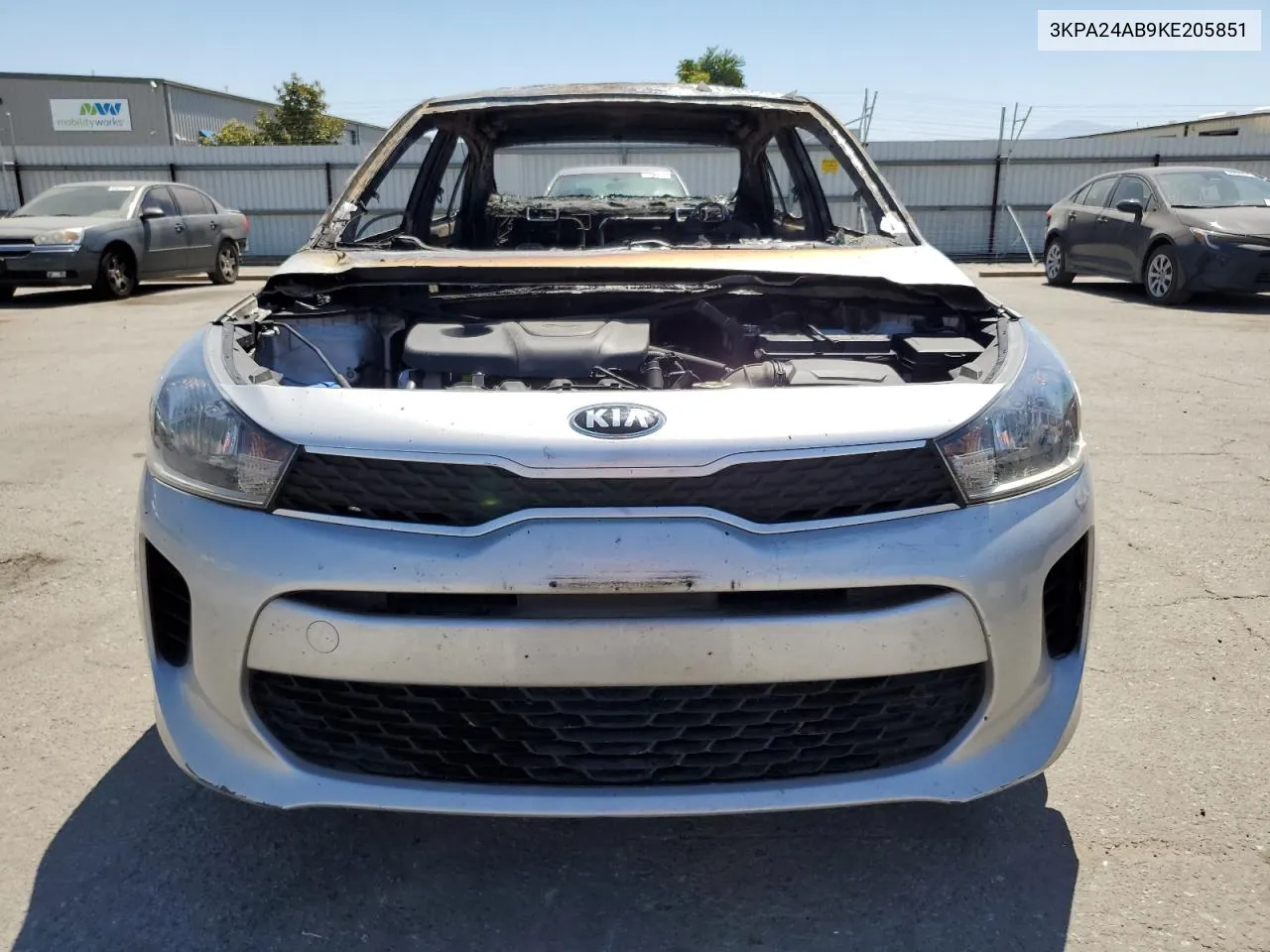 2019 Kia Rio S VIN: 3KPA24AB9KE205851 Lot: 61893694