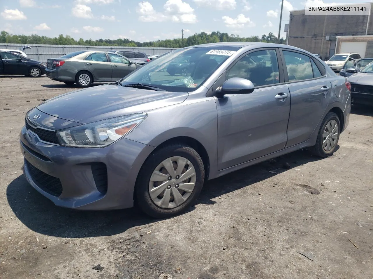 3KPA24AB8KE211141 2019 Kia Rio S