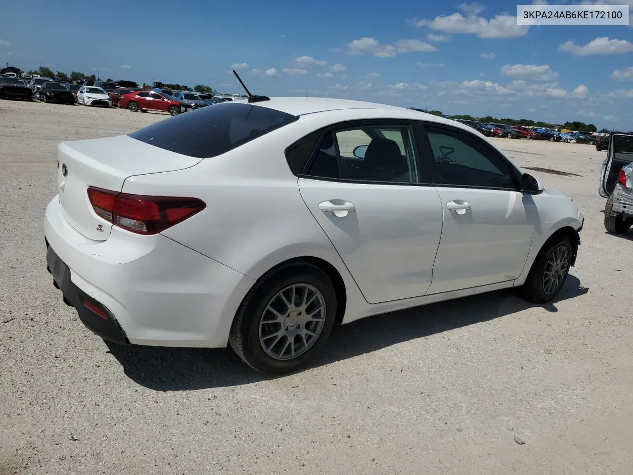 2019 Kia Rio S VIN: 3KPA24AB6KE172100 Lot: 63140464