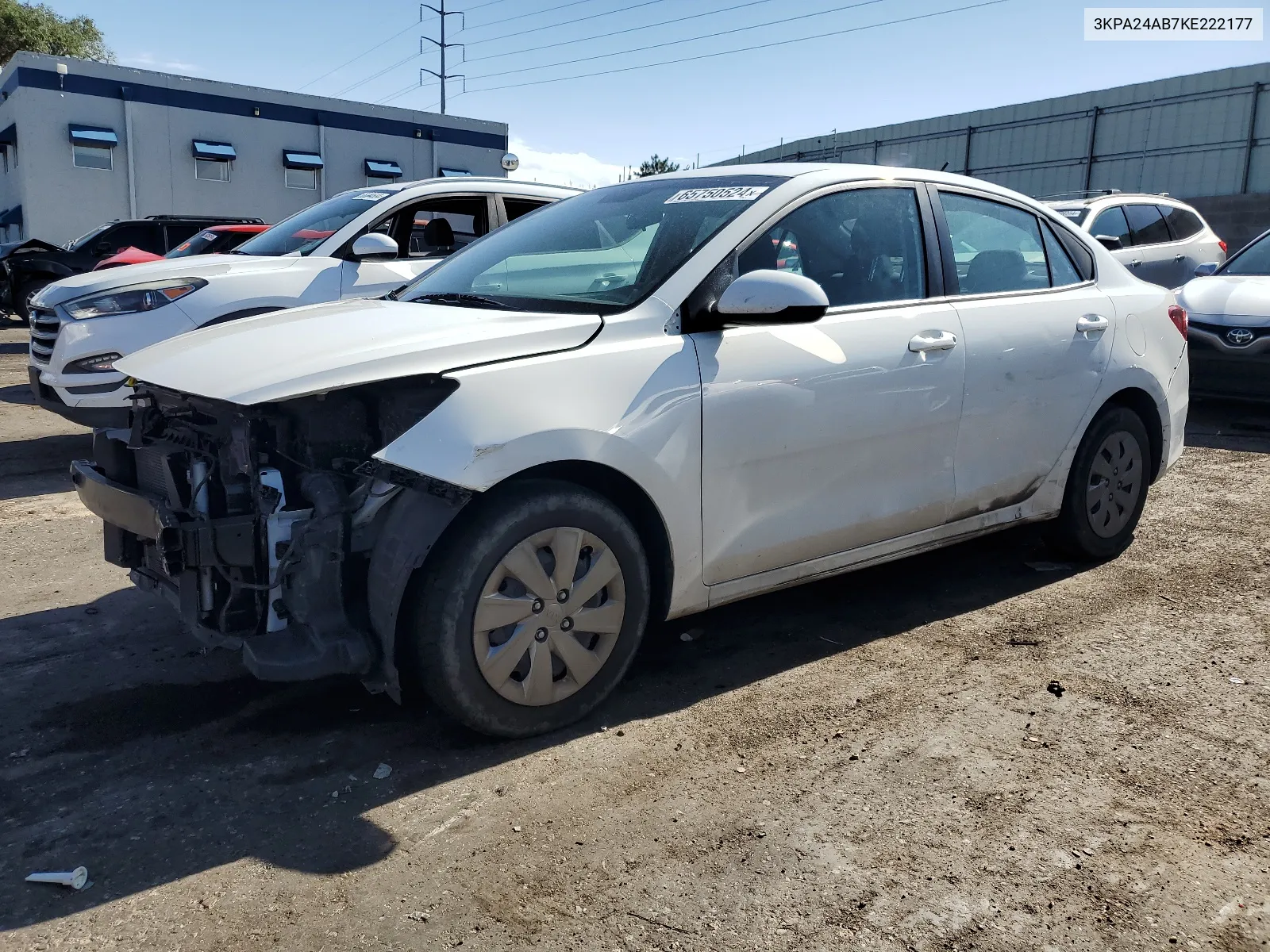 2019 Kia Rio S VIN: 3KPA24AB7KE222177 Lot: 65750524