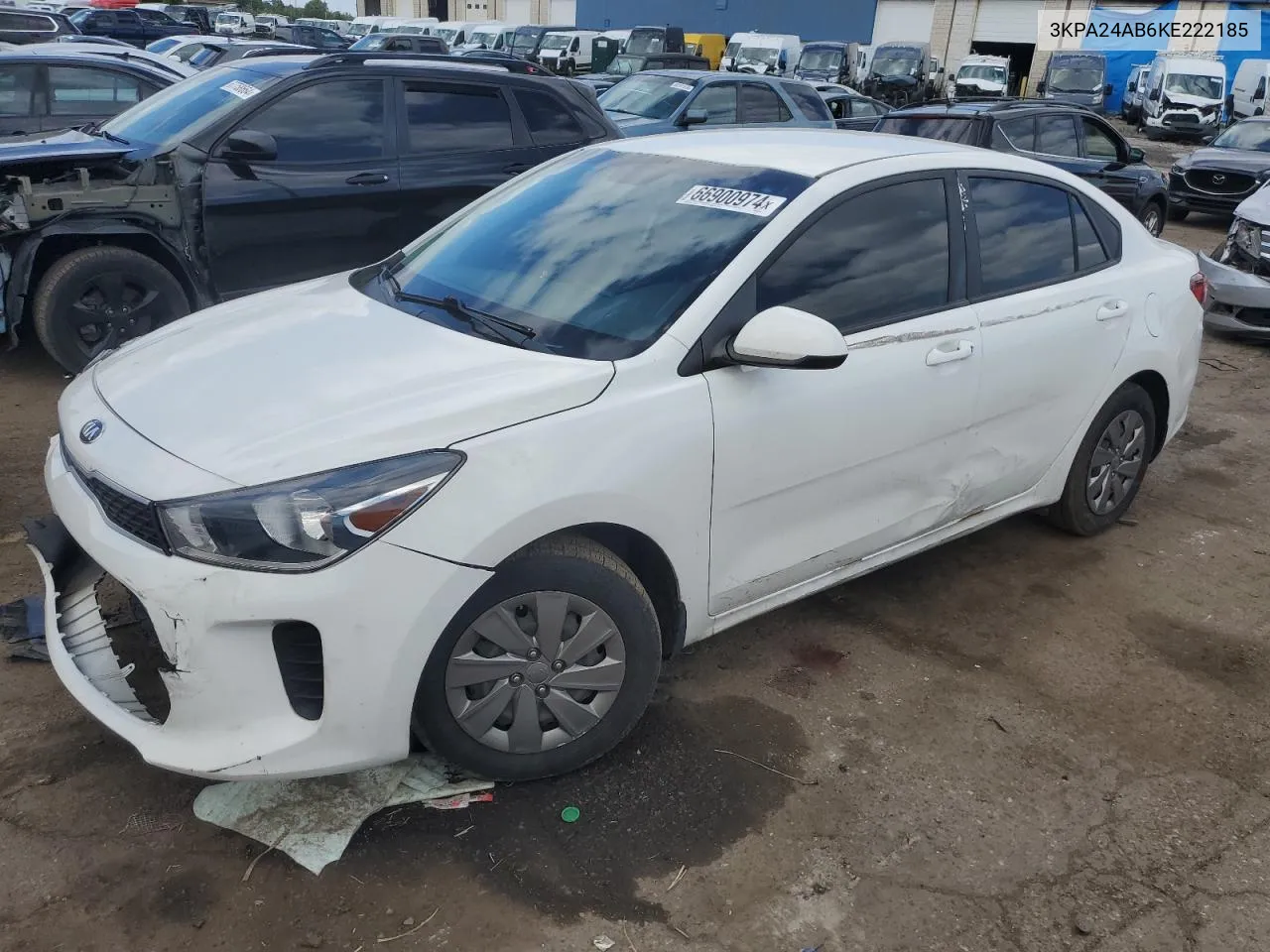 2019 Kia Rio S VIN: 3KPA24AB6KE222185 Lot: 66900974